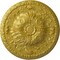 Ekena Millwork Amelia Ceiling Medallion (Fits Canopies up to 2 3/8"), Hand-Painted Rich Gold, 19 5/8"OD x 3/4"P CM20AMRGS - alternate 1